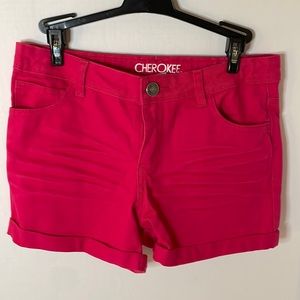 Cherokee dark pink jean shorts youth  size XL